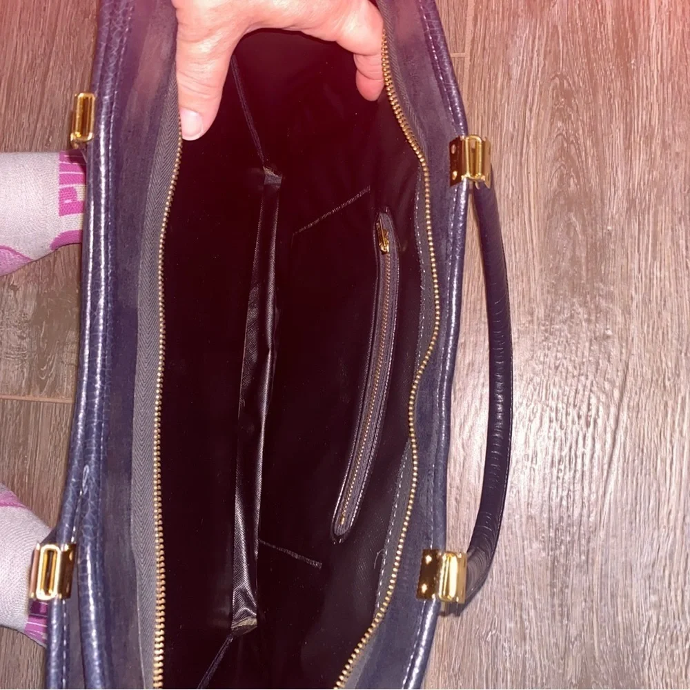 Vintage Dark Blue Briefcase